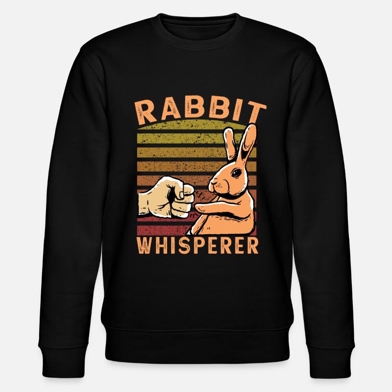 Rabbit Whisperer - Stanley/Stella Unisex Bio-Sweatshirt CHANGER  - Schwarz