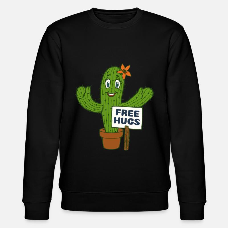 Câlins gratuits Cactus - Sweat bio CHANGER Stanley/Stella Unisexe - noir