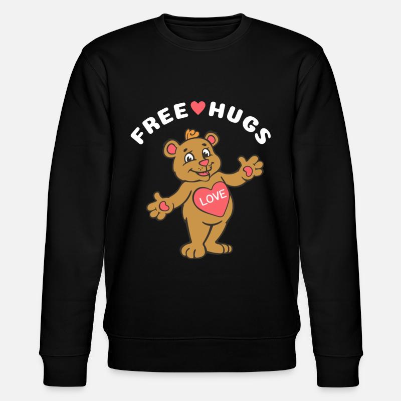 Câlins gratuits Teddy Bear - Sweat bio CHANGER Stanley/Stella Unisexe - noir
