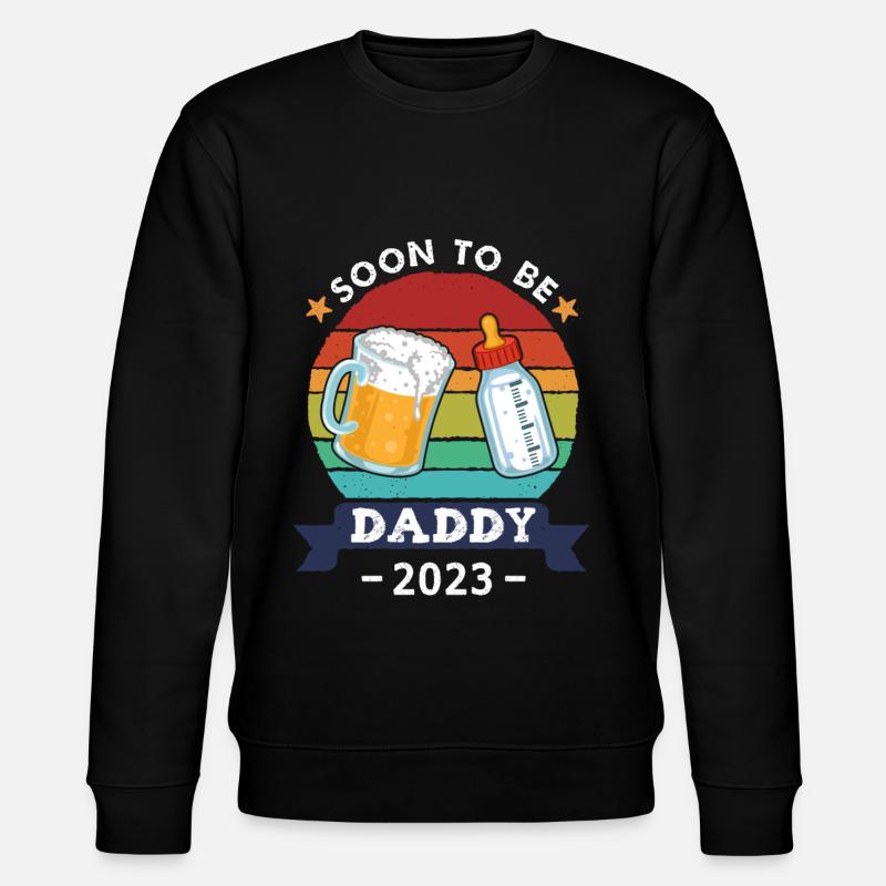 Soon To Be Daddy 2023 - Stanley/Stella Unisex Bio-Sweatshirt CHANGER - Schwarz