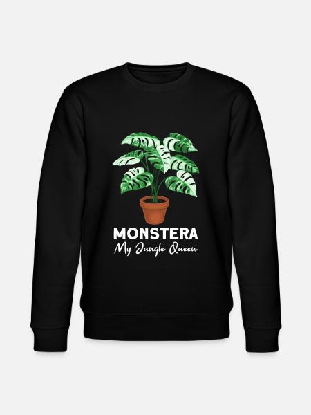 Monstera My Jungle Queen - Stanley/Stella CHANGER Unisex Organic Sweatshirt - black