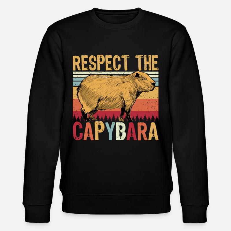 Respect The Capybara - Stanley/Stella Unisex Bio-Sweatshirt CHANGER  - Schwarz
