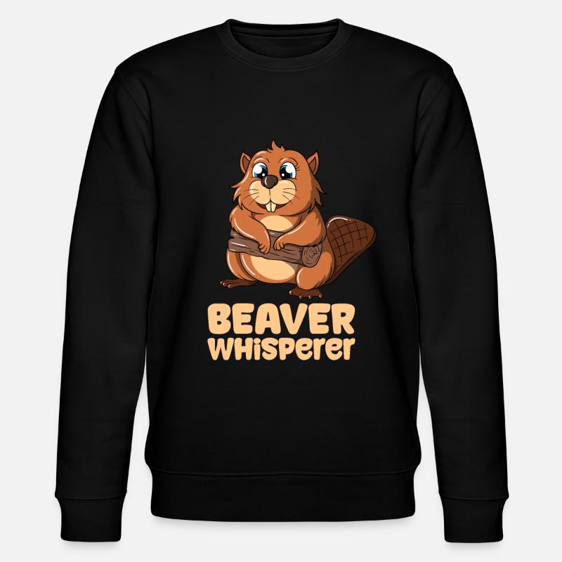 Beaver Whisperer - Stanley/Stella Unisex Bio-Sweatshirt CHANGER  - Schwarz