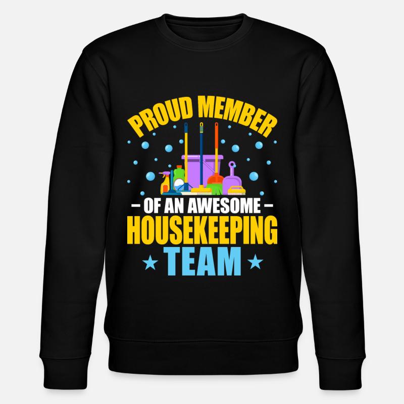 Awesome Housekeeping Team - Stanley/Stella Unisex Bio-Sweatshirt CHANGER  - Schwarz