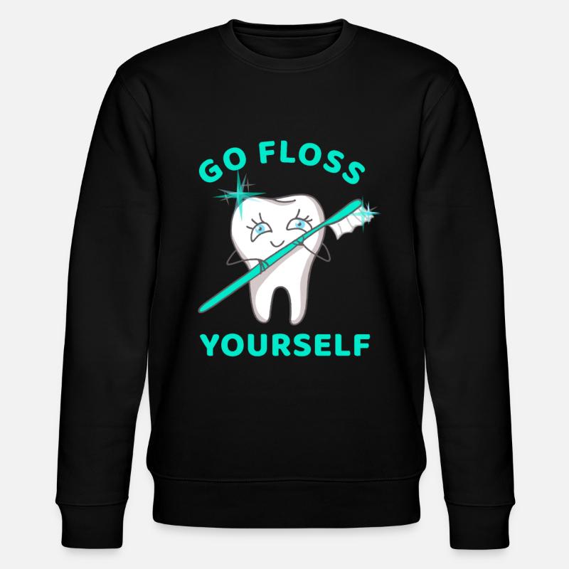 Go Floss Yourself - Stanley/Stella Unisex Bio-Sweatshirt CHANGER  - Schwarz