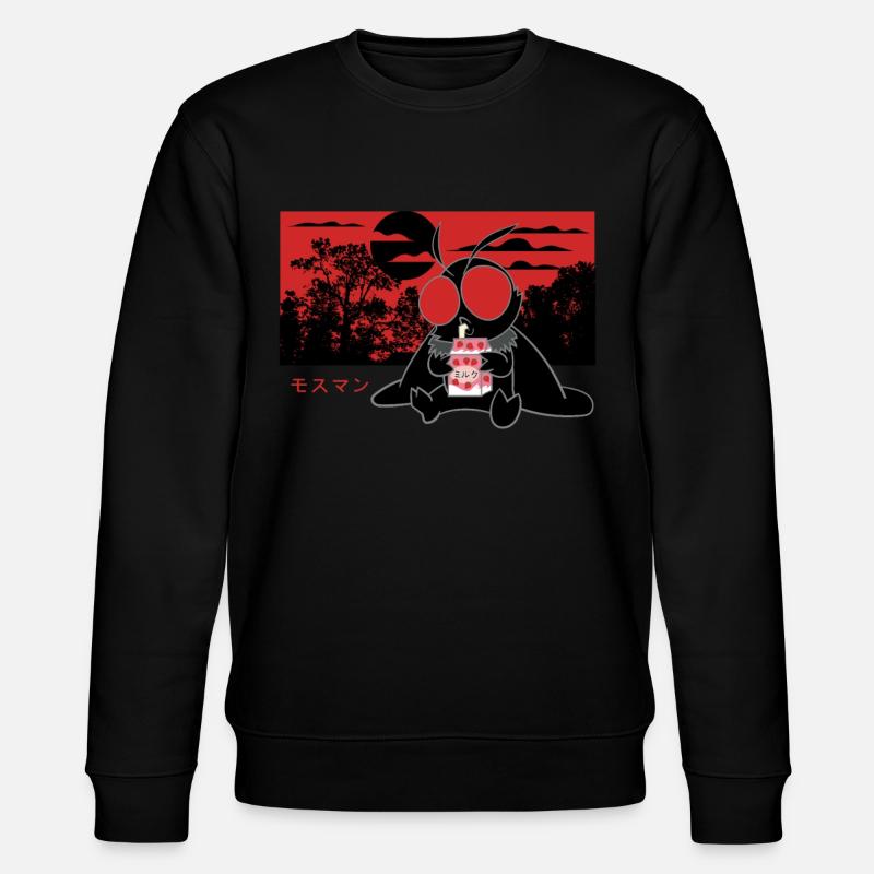 Mothman Strawberry Milk Shake - Stanley/Stella Unisex Bio-Sweatshirt CHANGER  - Schwarz