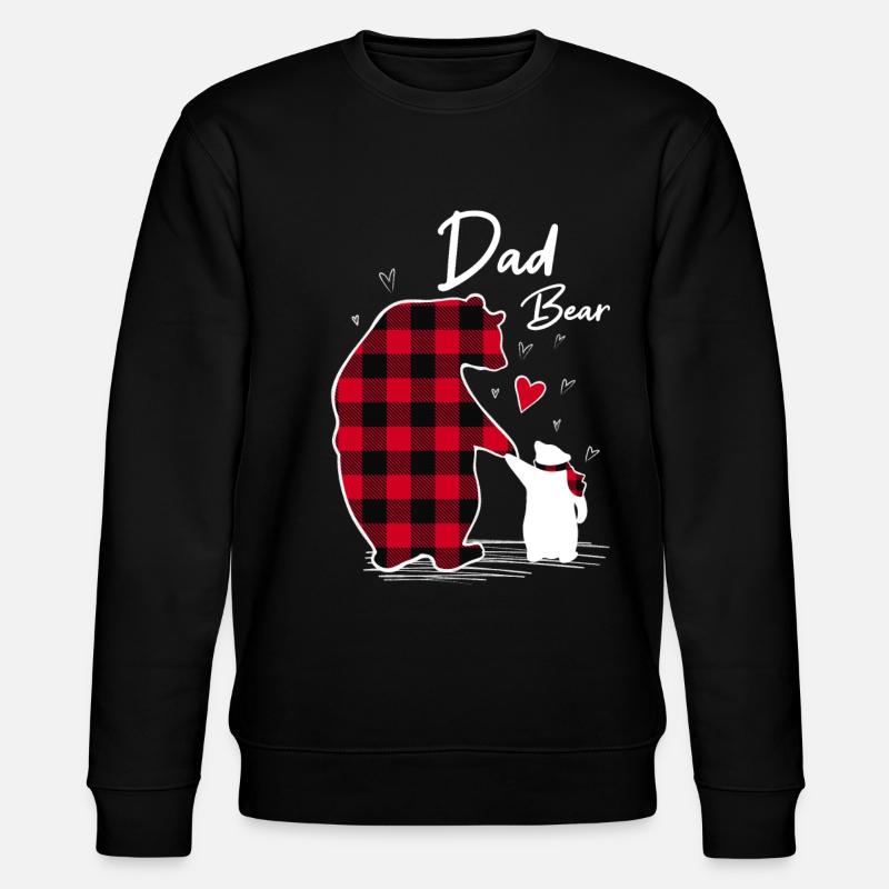 Dad Bear - Stanley/Stella CHANGER Unisex Organic Sweatshirt - black