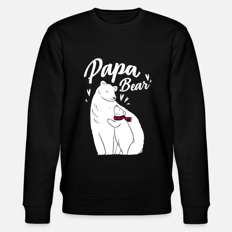 Papa Bear - Stanley/Stella Unisex Bio-Sweatshirt CHANGER  - Schwarz