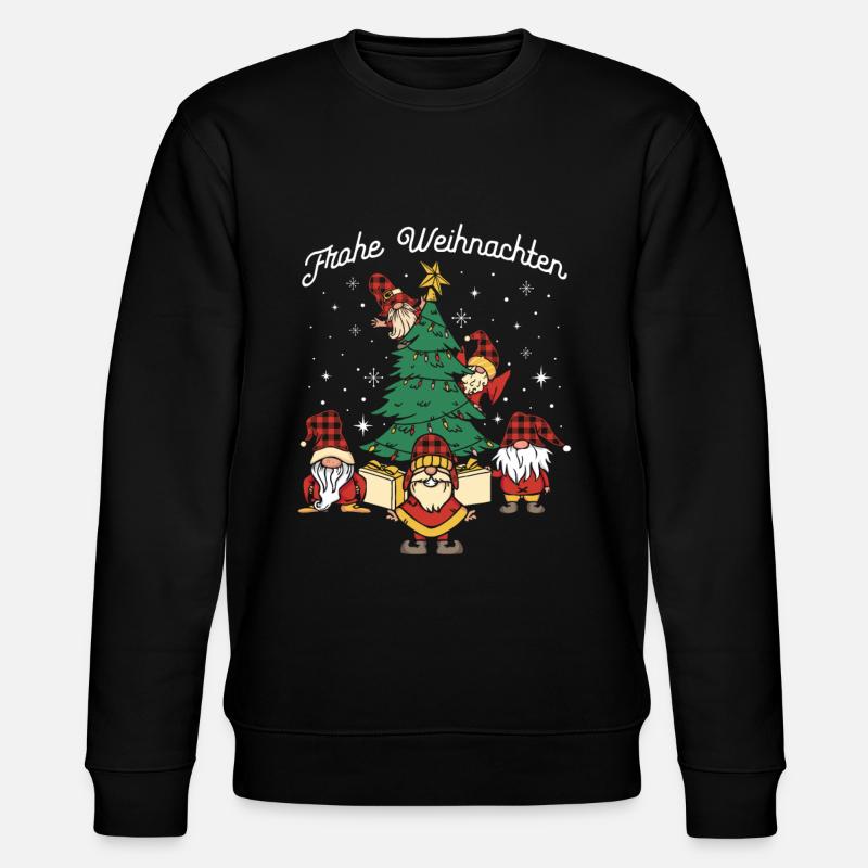 Frohe Weihnachten - Stanley/Stella Unisex Bio-Sweatshirt CHANGER  - Schwarz