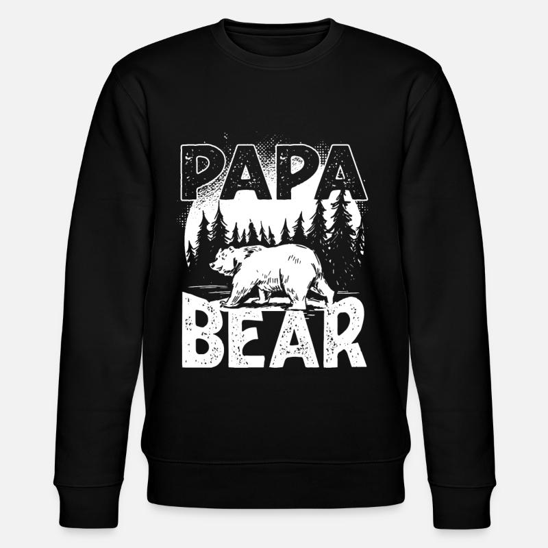 Papa Bear - Stanley/Stella Unisex Bio-Sweatshirt CHANGER  - Schwarz