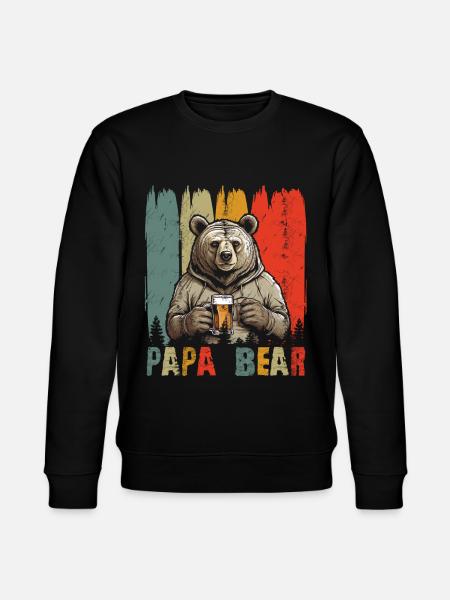 Papa Bear - Stanley/Stella CHANGER Unisex Organic Sweatshirt - black