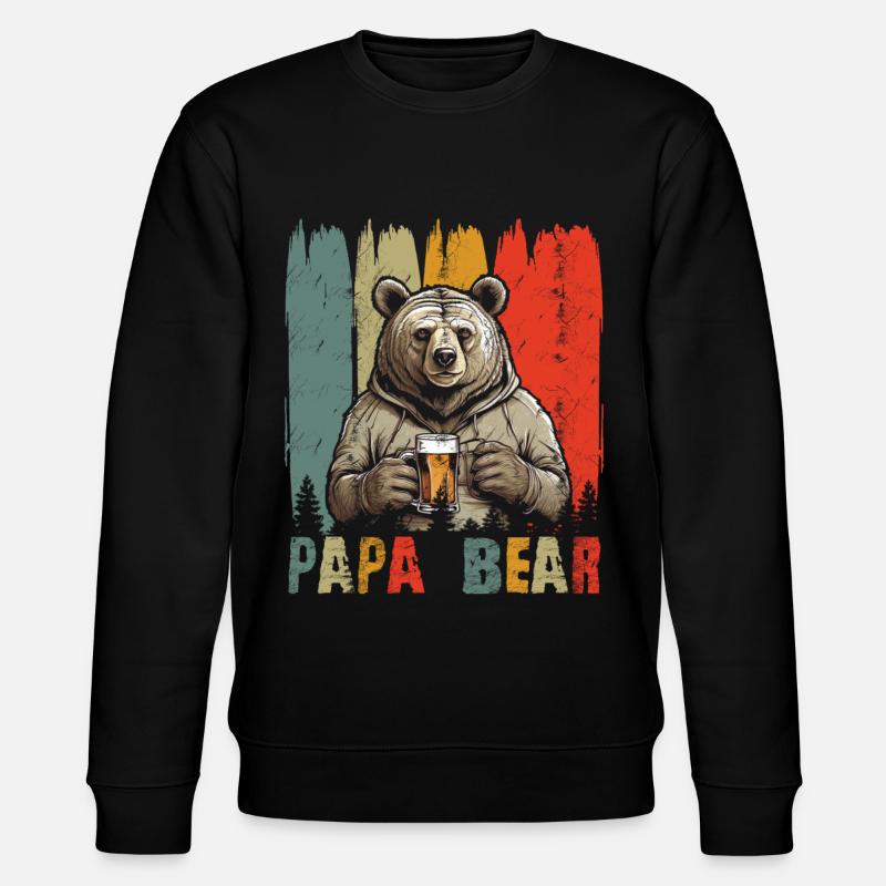 Papa Ours - Sweat bio CHANGER Stanley/Stella Unisexe - noir