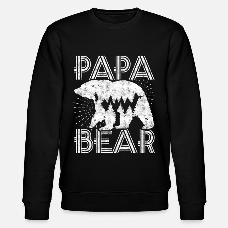 Papa Bear - Stanley/Stella CHANGER Unisex Organic Sweatshirt - black