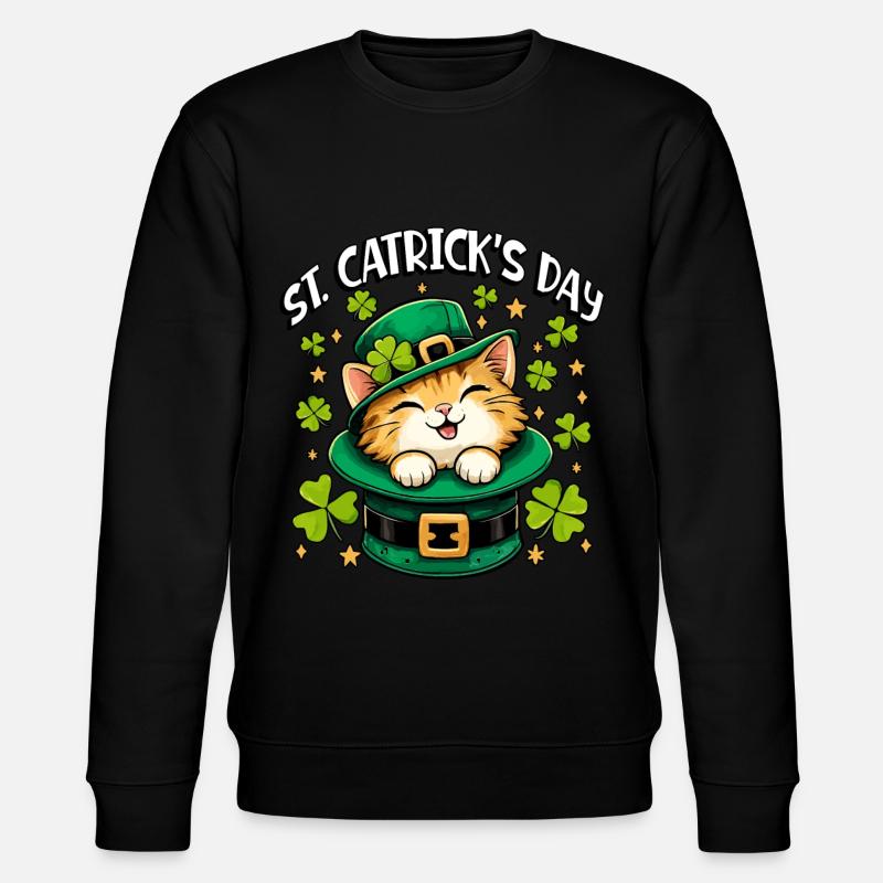 St. Catrick's Day - Stanley/Stella CHANGER Unisex Organic Sweatshirt - black