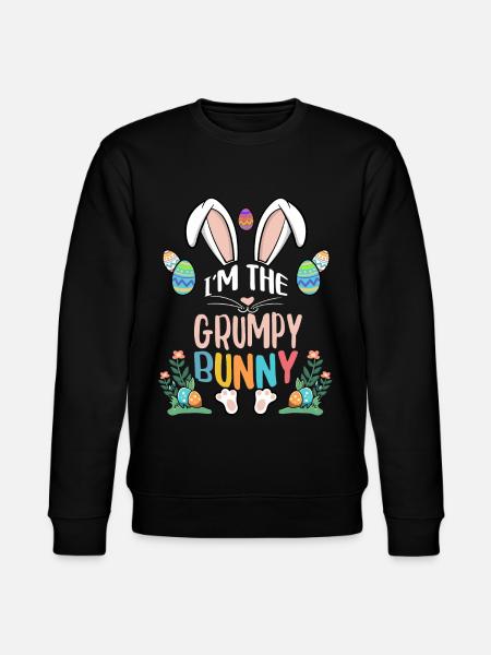 I'm The Grumpy Bunny - Stanley/Stella CHANGER Unisex Organic Sweatshirt - black