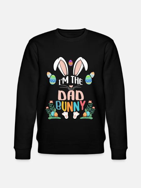 I'm The Dad Bunny - Stanley/Stella Unisex Bio-Sweatshirt CHANGER  - Schwarz