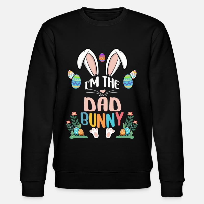 I'm The Dad Bunny - Stanley/Stella Unisex Bio-Sweatshirt CHANGER  - Schwarz