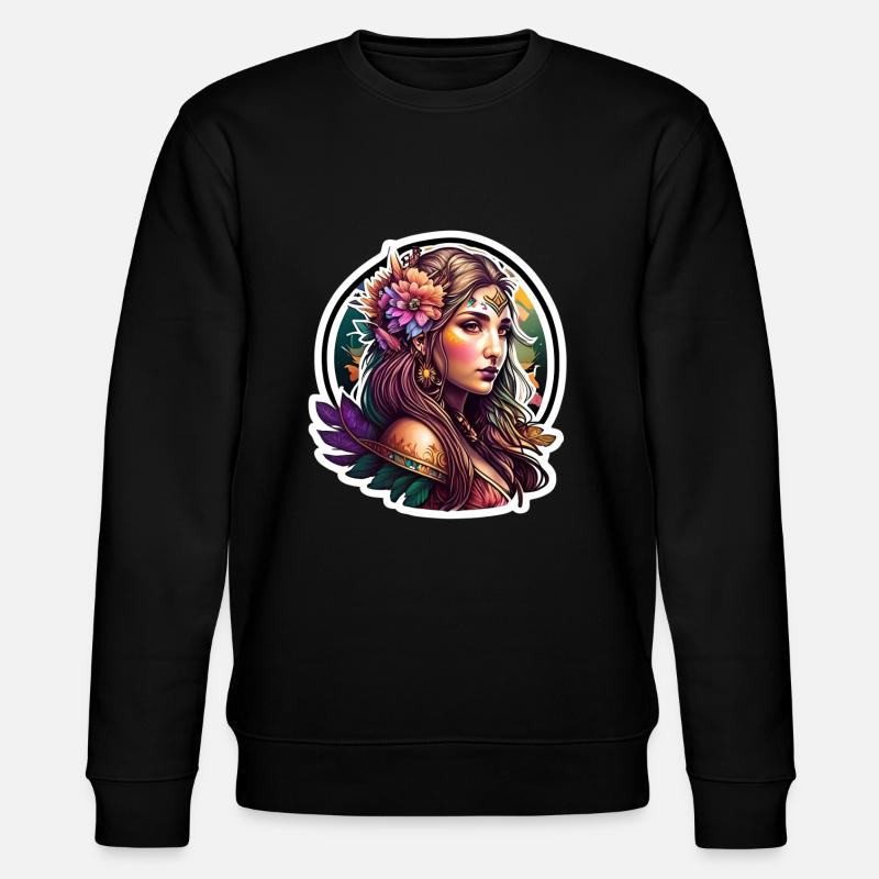 Elf Girl - Stanley/Stella Unisex Bio-Sweatshirt CHANGER  - Schwarz