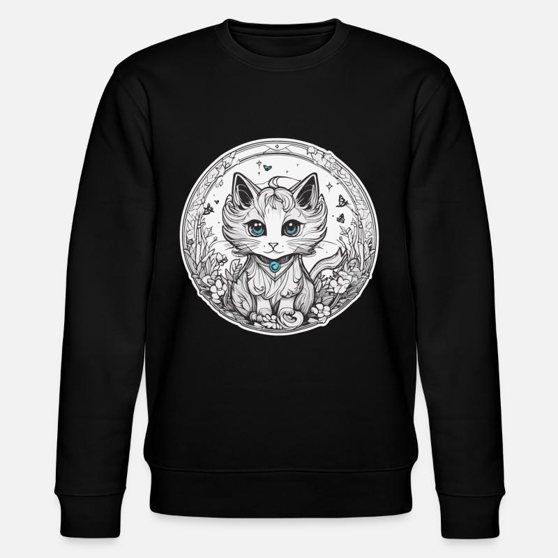 Chat aux yeux bleus - Sweat bio CHANGER Stanley/Stella Unisexe - noir