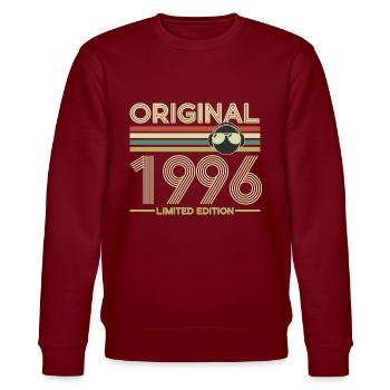 1996 - Stanley/Stella CHANGER Unisex Organic Sweatshirt - burgundy - Front - Nik (191cm) & Marisol (170cm)