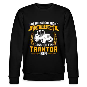 Ich Ein Traktor Bin - Stanley/Stella Unisex Bio-Sweatshirt CHANGER  - Schwarz - Vorne - Nik (191cm) & Marisol (170cm)