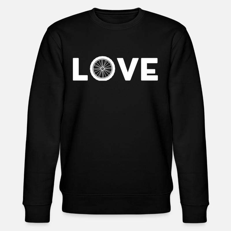 I LOVE BICYCLES - Stanley/Stella CHANGER Unisex Organic Sweatshirt - black