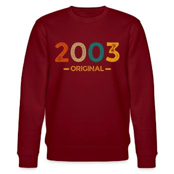 2003 Original - Stanley/Stella CHANGER Unisex Organic Sweatshirt - burgundy - Front - Nik (191cm) & Marisol (170cm)