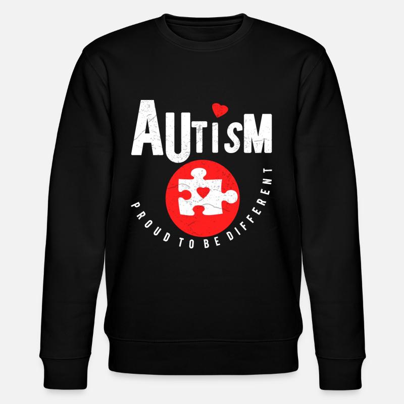Autism Autismus Autist Geschenk - Stanley/Stella Unisex Bio-Sweatshirt CHANGER  - Schwarz