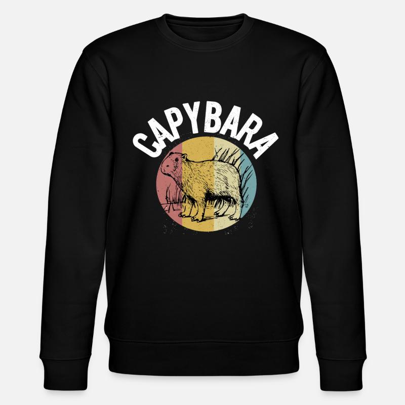 Capybara - Stanley/Stella Unisex Bio-Sweatshirt CHANGER  - Schwarz