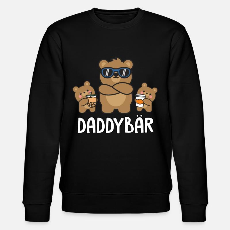 Daddybär - Stanley/Stella Unisex Bio-Sweatshirt CHANGER  - Schwarz