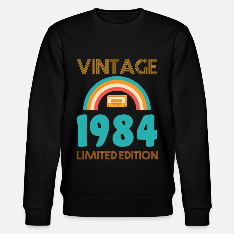 Retro Classic 1984 - Stanley/Stella Unisex Bio-Sweatshirt CHANGER  - Schwarz