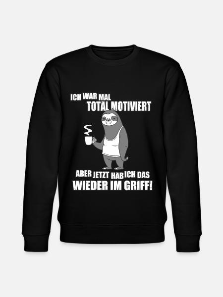 Ich war mal total motiviert - Stanley/Stella Unisex Bio-Sweatshirt CHANGER  - Schwarz