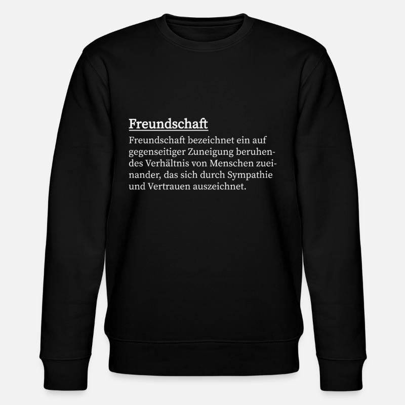 Freundschaft - Stanley/Stella Unisex Bio-Sweatshirt CHANGER  - Schwarz