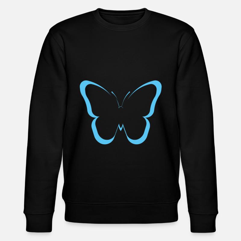 schmetterling butterfly - Stanley/Stella Unisex Bio-Sweatshirt CHANGER  - Schwarz