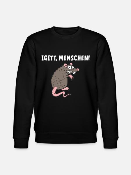 Igitt Menschen - Stanley/Stella Unisex Bio-Sweatshirt CHANGER - Schwarz