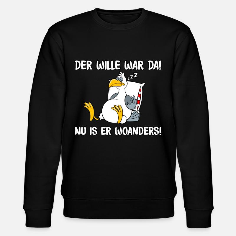 Der Wille war da - Stanley/Stella Unisex Bio-Sweatshirt CHANGER  - Schwarz