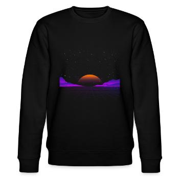Vaporwave Outrun | Retro Octogé d’action Graphique - Sweat bio CHANGER Stanley/Stella Unisexe - noir - Devant - Nik (191cm) & Marisol (170cm)