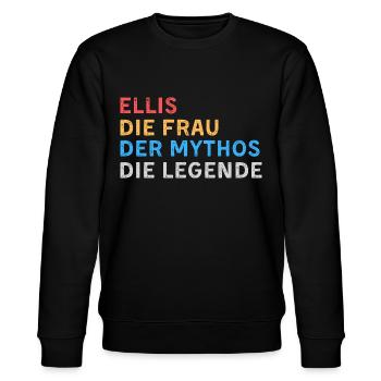 Ellis Fau Mythos Legende - Stanley/Stella Unisex Bio-Sweatshirt CHANGER  - Schwarz - Vorne - Nik (191cm) & Marisol (170cm)