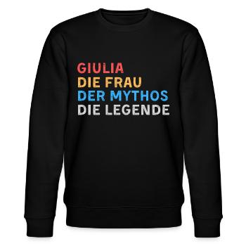 Giulia Fau Mythos Legende - Stanley/Stella Unisex Bio-Sweatshirt CHANGER  - Schwarz - Vorne - Nik (191cm) & Marisol (170cm)