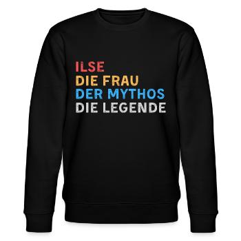 Ilse Fau Mythos Legende - Stanley/Stella Unisex Bio-Sweatshirt CHANGER  - Schwarz - Vorne - Nik (191cm) & Marisol (170cm)