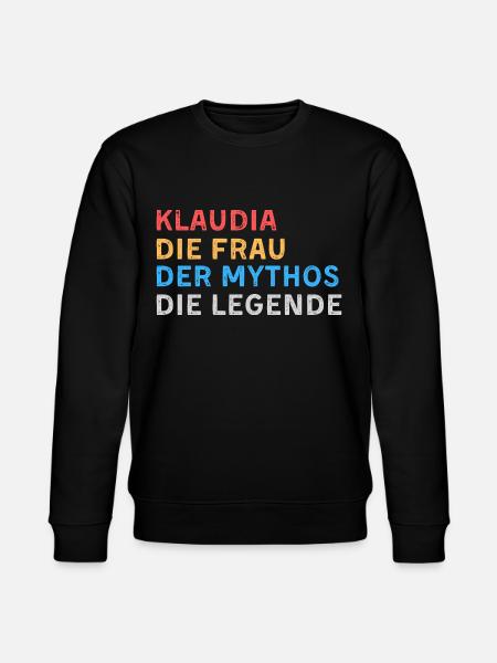 Klaudia Fau Mythos Legende - Stanley/Stella Unisex Bio-Sweatshirt CHANGER - Schwarz