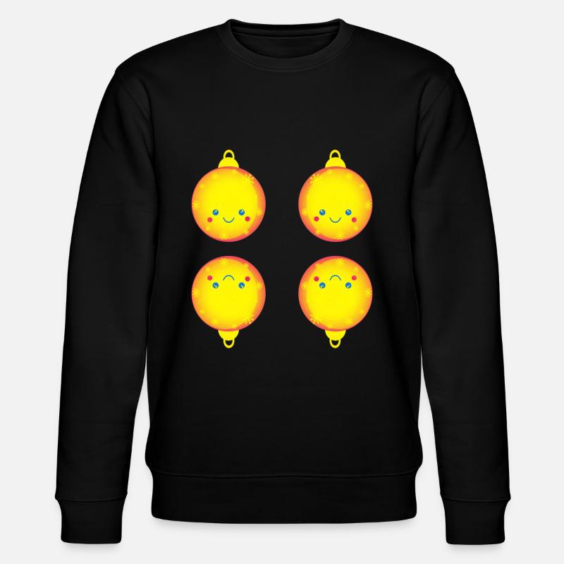 Schöne Weihnachtskugeln Christbaumkugeln - Stanley/Stella Unisex Bio-Sweatshirt CHANGER  - Schwarz