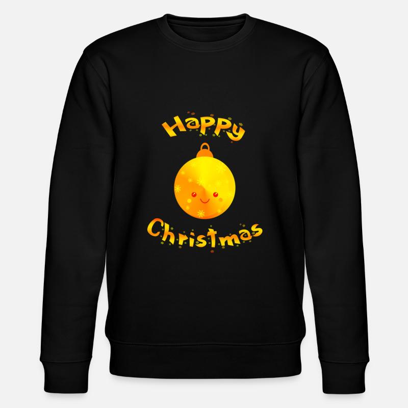 Schöne Weihnachtskugel Christbaumkugel - Stanley/Stella Unisex Bio-Sweatshirt CHANGER  - Schwarz