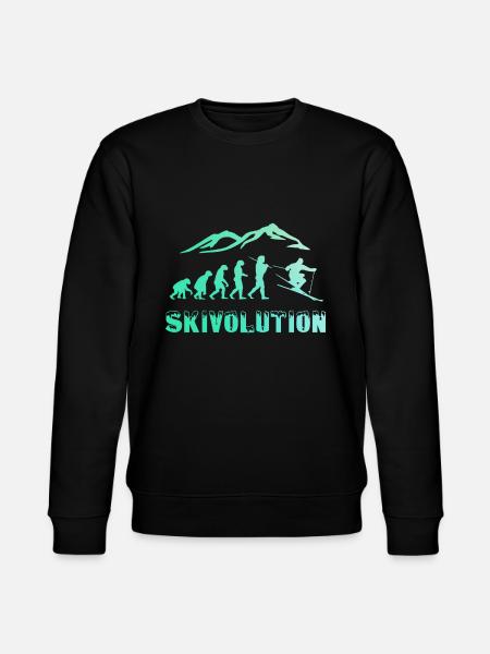Evolution skieur neige hiver - Sweat bio CHANGER Stanley/Stella Unisexe - noir