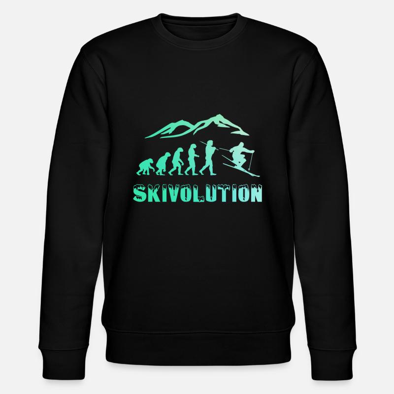 Evolution skieur neige hiver - Sweat bio CHANGER Stanley/Stella Unisexe - noir