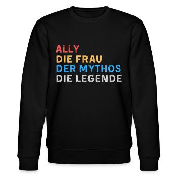 Ally Fau Mythos Legende - Stanley/Stella Unisex Bio-Sweatshirt CHANGER  - Schwarz - Vorne - Nik (191cm) & Marisol (170cm)