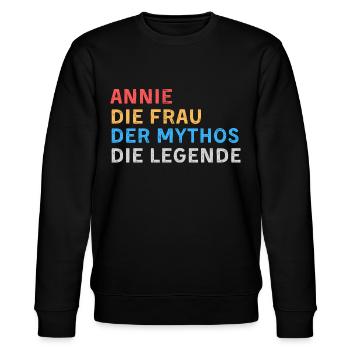 Annie Fau Mythos Legende - Stanley/Stella Unisex Bio-Sweatshirt CHANGER  - Schwarz - Vorne - Nik (191cm) & Marisol (170cm)