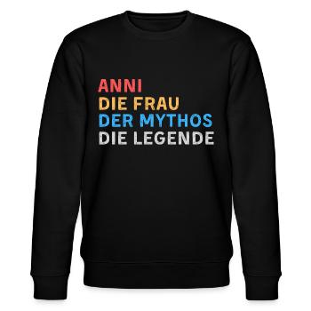 Anni Fau Mythos Legende - Stanley/Stella Unisex Bio-Sweatshirt CHANGER  - Schwarz - Vorne - Nik (191cm) & Marisol (170cm)