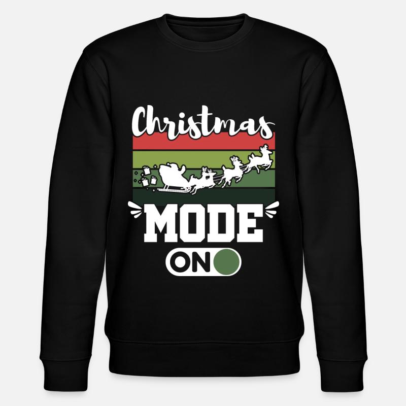 Weihnachten Modus - Stanley/Stella Unisex Bio-Sweatshirt CHANGER  - Schwarz