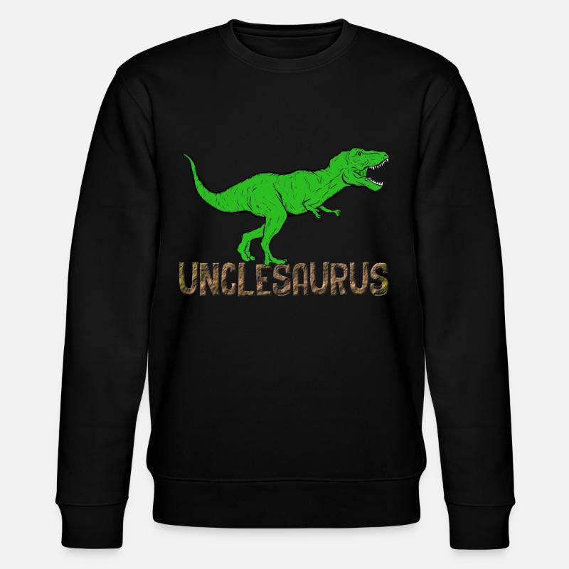 unclesaurus Tonton Dinosaure T-rex - Sweat bio CHANGER Stanley/Stella Unisexe - noir